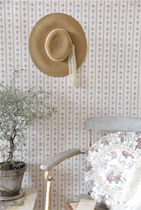 Wallpaper / wall paper - Roses forever - Striped