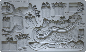 Santa's Sleigh Decor - Mould by Iron orchid Designs IOD Christmas 2024