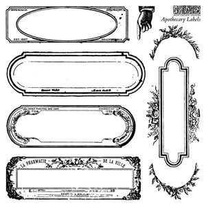 Apothecary Labels Mini Stamp by Iron Orchid Designs IOD