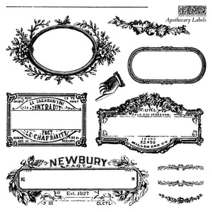 Apothecary Labels Mini Stamp by Iron Orchid Designs IOD