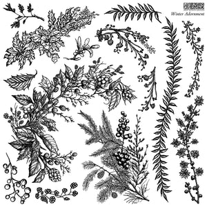 Winter Adornment -  Decor Stamp by Iron Orchid Designs IOD Limited Edition