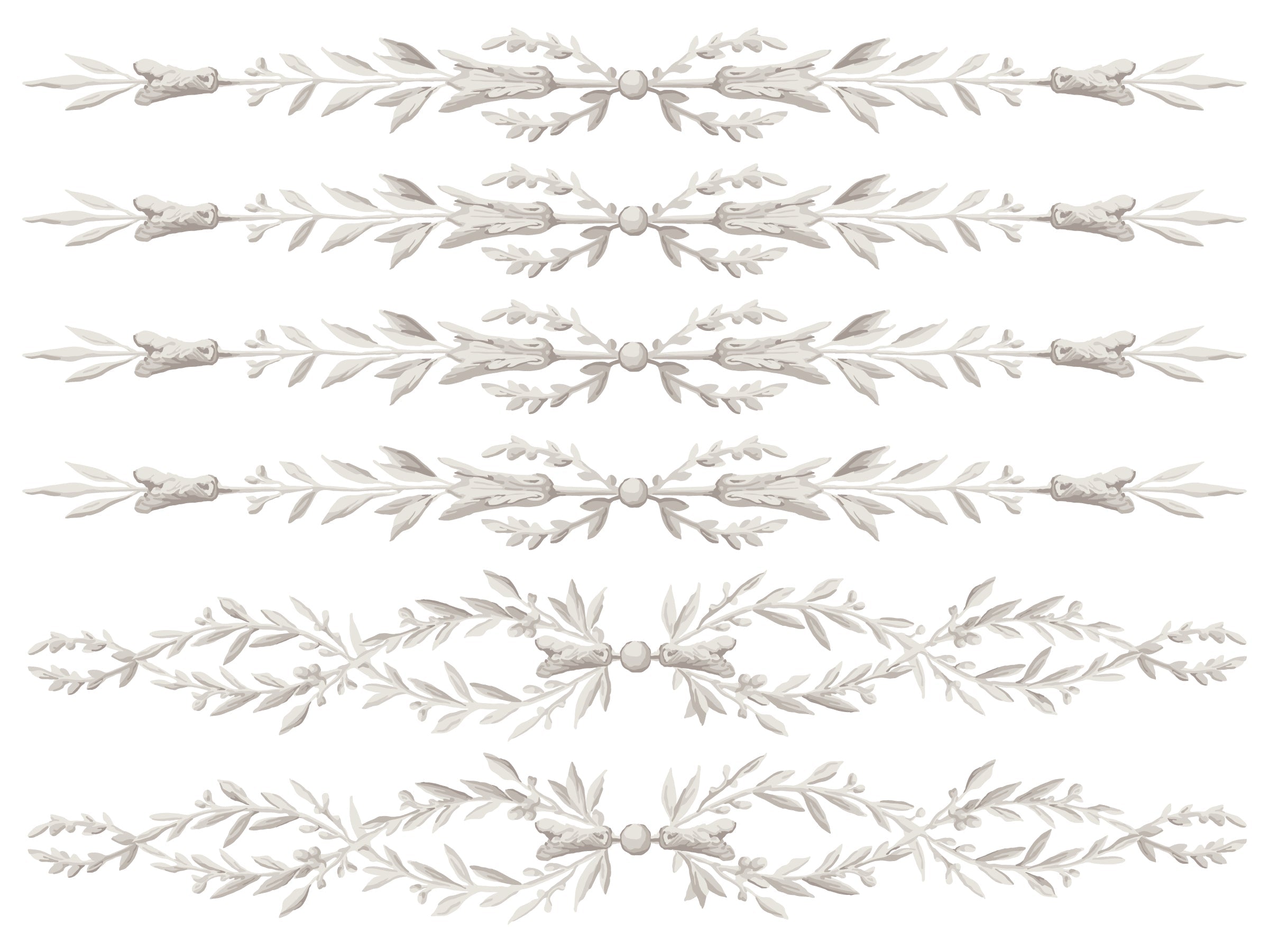 Trompe L'oeil Laurel  Paint Inlay by Iron Orchid Designs IOD