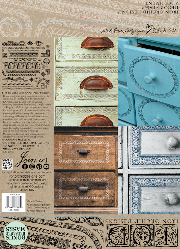Adornment Stamp by Iron Orchid Designs IOD