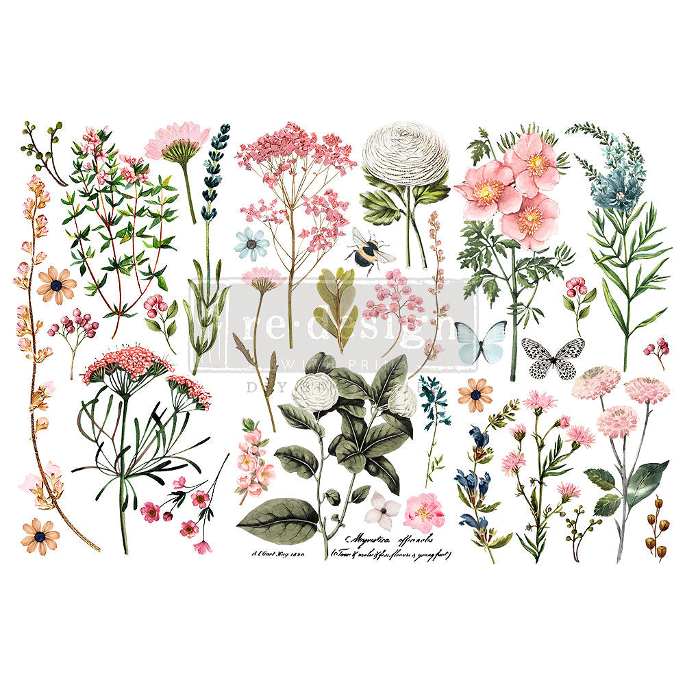 Botanical Paradise Decor Transfer Redesign with Prima