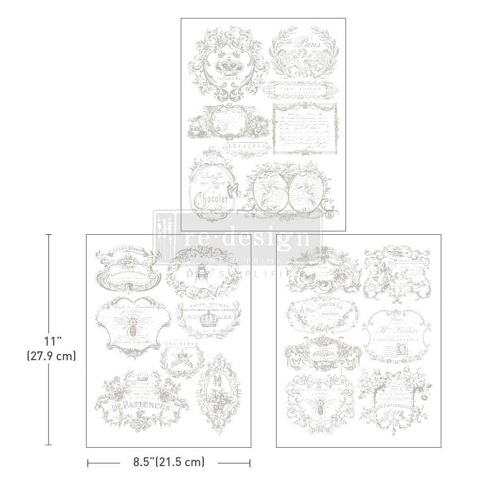 Vintage Labels II Decor Transfer by Redesign by Prima