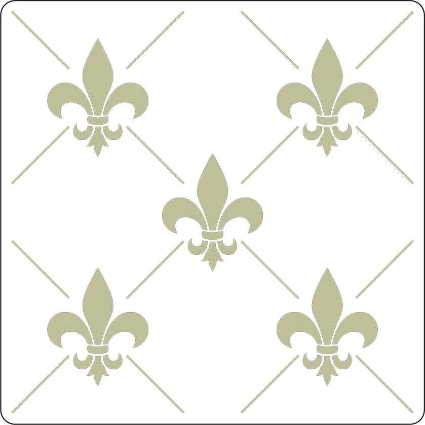 Fleur de lys stencil